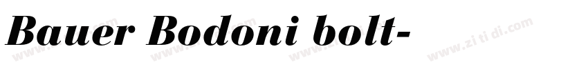 Bauer Bodoni bolt字体转换